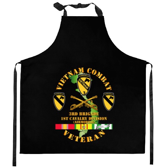 Army Vietnam Combat Cavalry Veteran w Support Brig Kitchen Aprons