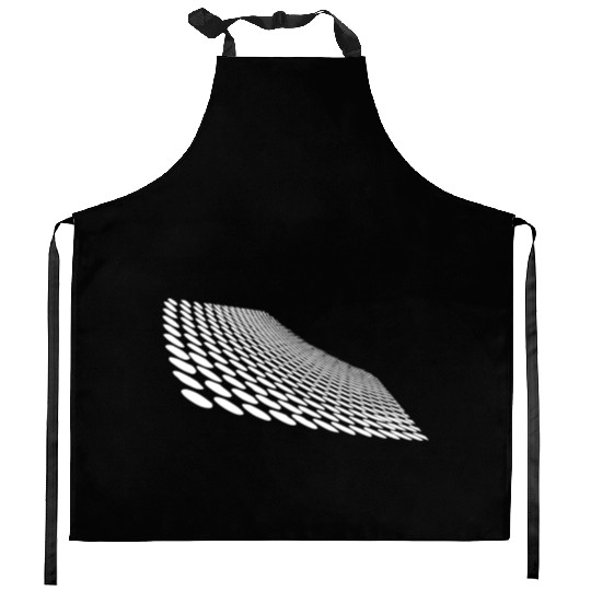 Geometric Points On A Curved Horizon Surface Kitchen Aprons
