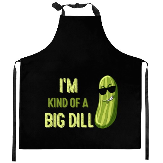 Big Deal Dill Pickle Funny Slogan Kitchen Aprons