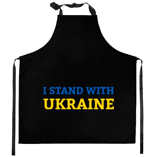 "I stand with Ukraine" Support & Solidarity Kitchen Aprons