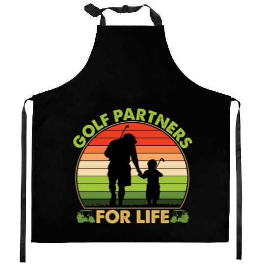 Golf Partners For Life Dad And Son Fathers Day Kitchen Aprons