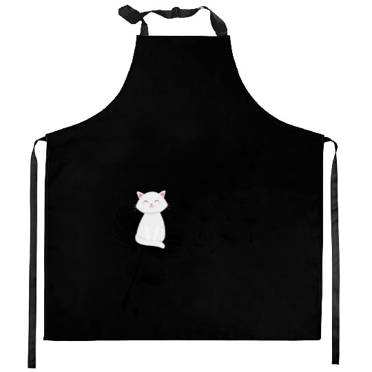 Novelty Feline Dandelions Fur Parent Furry Pets Kitchen Aprons