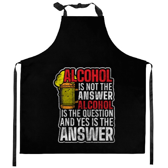 Alcohol Wine Beer Beer Bottle Kitchen Aprons