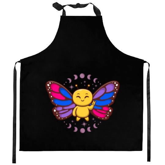 Bisexual Flag Monarch Butterfly Insect Subtle Kitchen Aprons