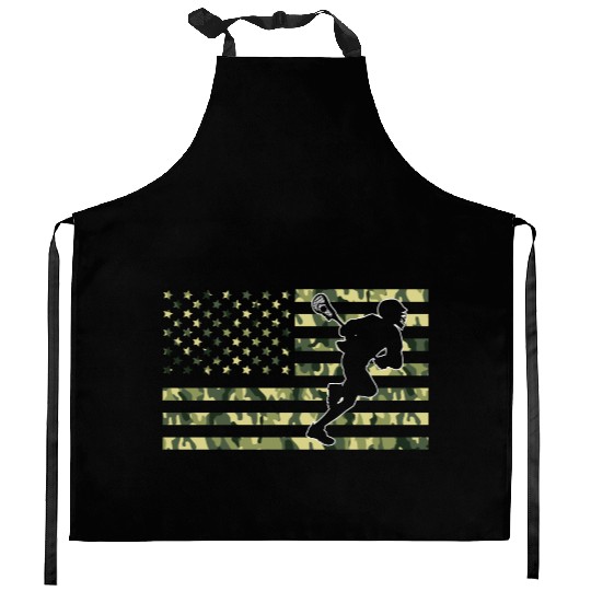 American Camo Flag Lacrosse American Flag Camo Kitchen Aprons