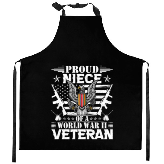 Proud Niece of a World War Il Veteran Kitchen Aprons