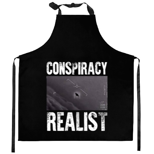 Conspiracy Realist Kitchen Aprons UFO Government Sighting