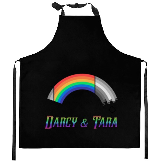 Heartstopper Rainbow Darcy and Tara LBGTQIA+ Kitchen Aprons