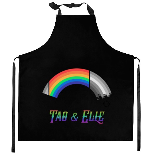 Heartstopper Rainbow LBGTQIA+ Tao and Elle Kitchen Aprons