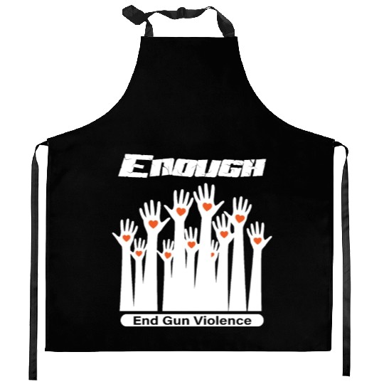 Wear Orange Enough End Gun for peace Classic Kitchen Aprons