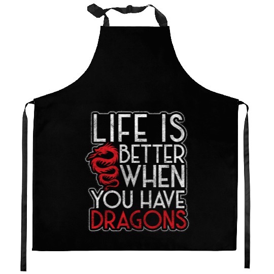 Fantasy Dragon Scales Monster Chinese Dragon Kitchen Aprons