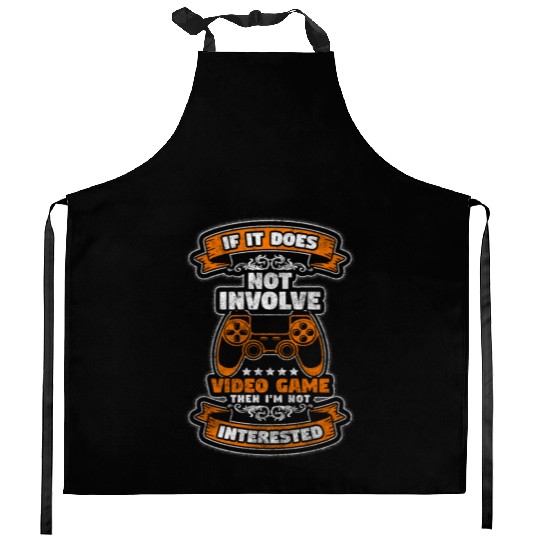 Gaming Video Game Retro Convention Kitchen Aprons