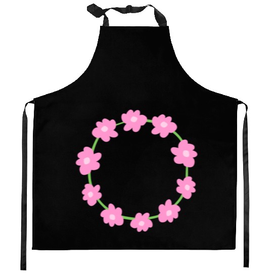 circle symbol shape flowers pink nature Kitchen Aprons