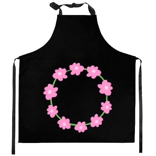 circle symbol shape flowers pink nature Kitchen Aprons