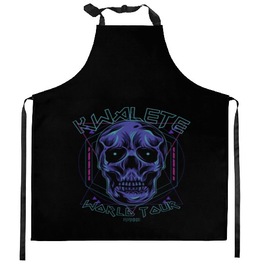 Kwalete World Tour Diamond Skull Kitchen Aprons