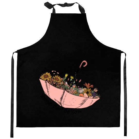 Stronger than the storm sublimation Kitchen Aprons