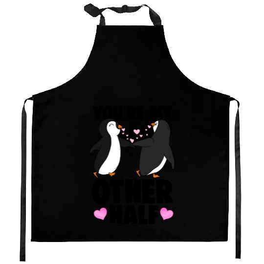 You're My Other Half Penguin Kitchen Aprons