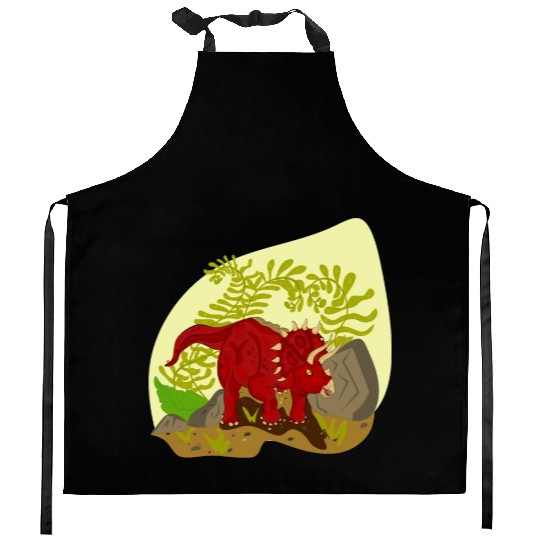 Triceratops horridus Kitchen Aprons