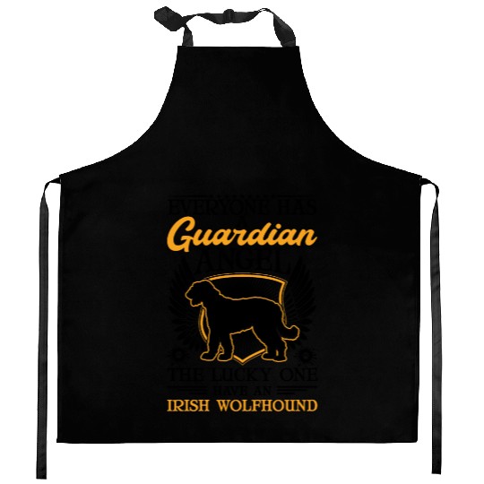 Irish Wolfhound Guardian Angel Kitchen Aprons