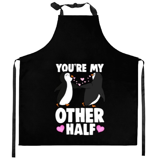 You're My Other Half Penguin Kitchen Aprons