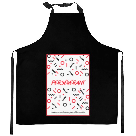 Noir et Blanc Fille Motivation Affiche Kitchen Aprons