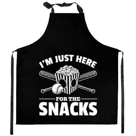 Popcorn Baseball Snack Food Lover Kitchen Aprons