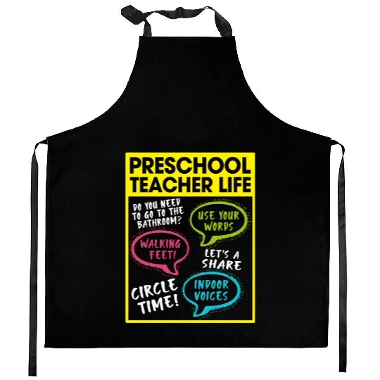 Preschool Teacher Life Kitchen Aprons