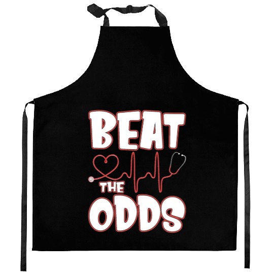 Beat The Odds Funny Nurse Sarcasm Saying Kitchen Aprons