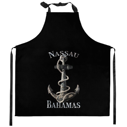 Nassau Bahamas Nautical Anchor Sailing Kitchen Aprons