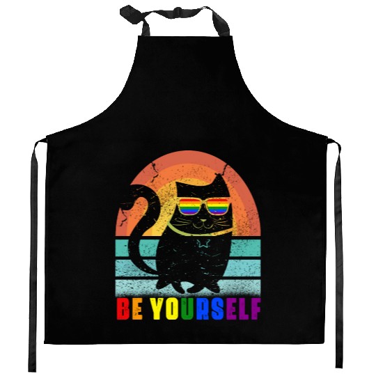 Be Yourself They ll Adjust LGBTQ Rainbow Flag Gay Kitchen Aprons