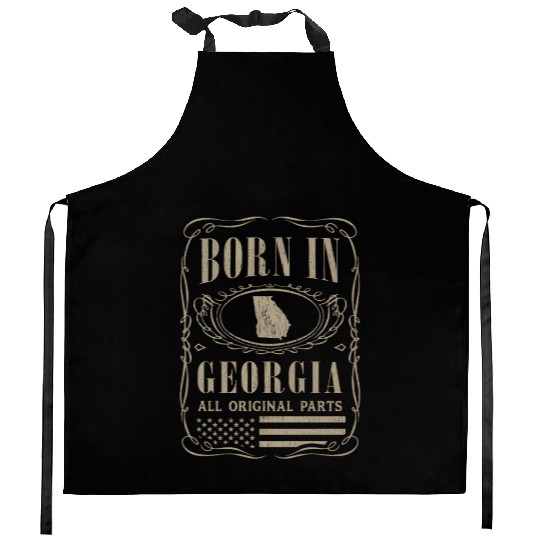 Vintage America US States Born Georgia Kitchen Aprons