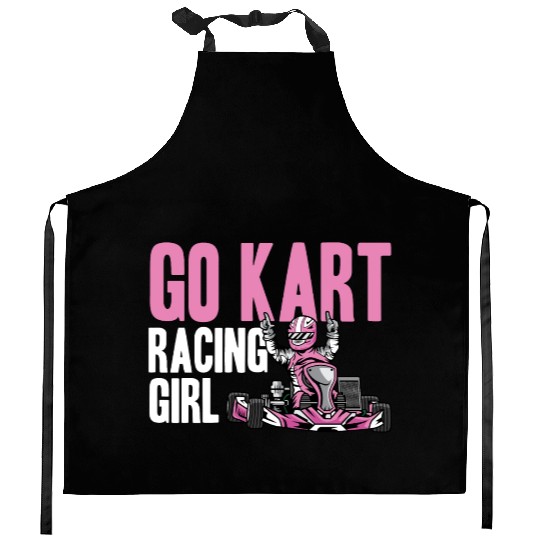 Kart Racing Girl Girl Racer Gift Kitchen Aprons