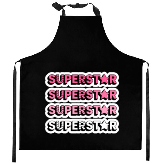 SUPERSTAR!!!!!! (Pink/White Kitchen Aprons