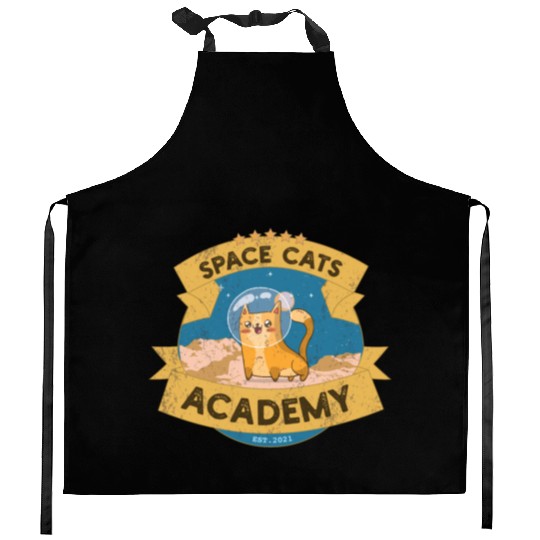 Space Cats Academy Kitchen Aprons