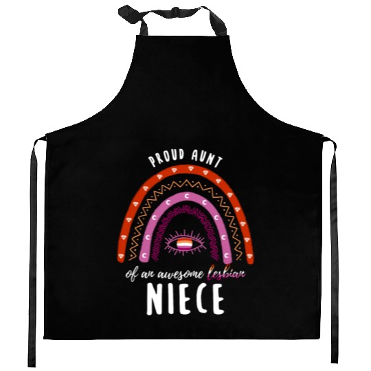 Rainbow Aunt Lesbian Niece Kitchen Aprons