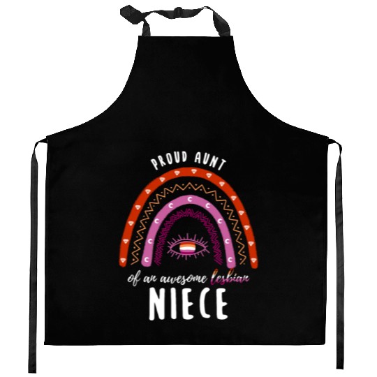 Rainbow Aunt Lesbian Niece Kitchen Aprons