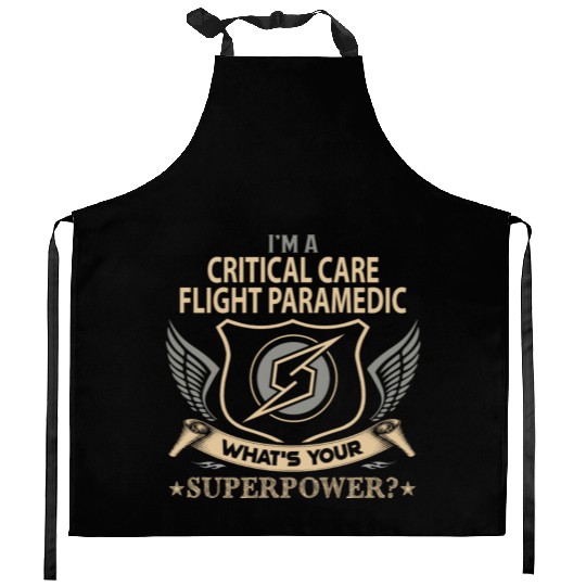 Critical Care Flight Paramedic Kitchen Aprons - Superpowe