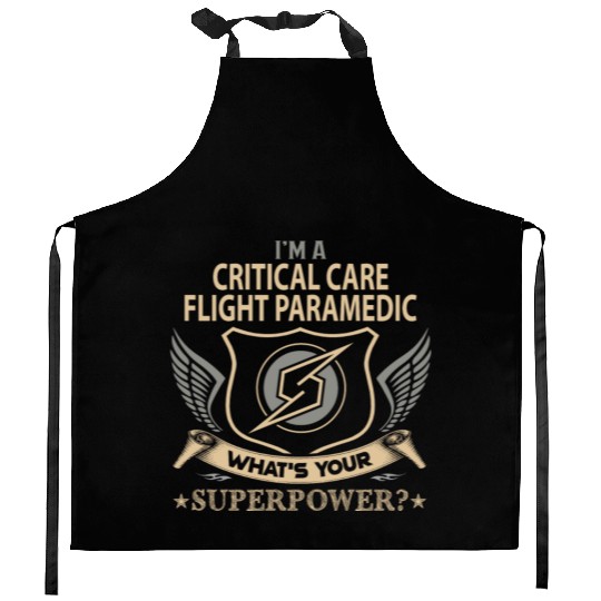Critical Care Flight Paramedic Kitchen Aprons - Superpowe