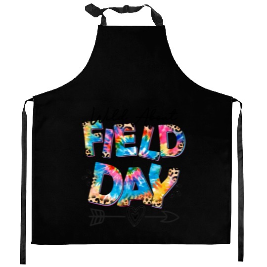 Tie dye leopard Wild About Field Day Teacher Kids Kitchen Aprons