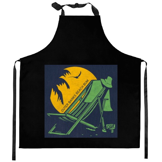 OBX Beach B OBX Sea Green Navy Vintage Kitchen Aprons