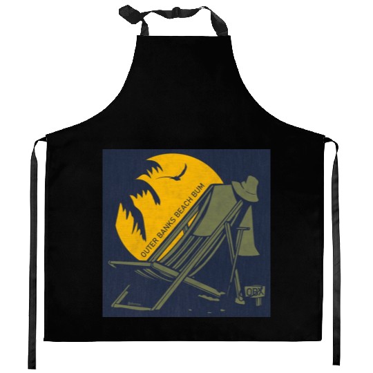 OBX Beach B OBX Army Green Navy Vintage Kitchen Aprons