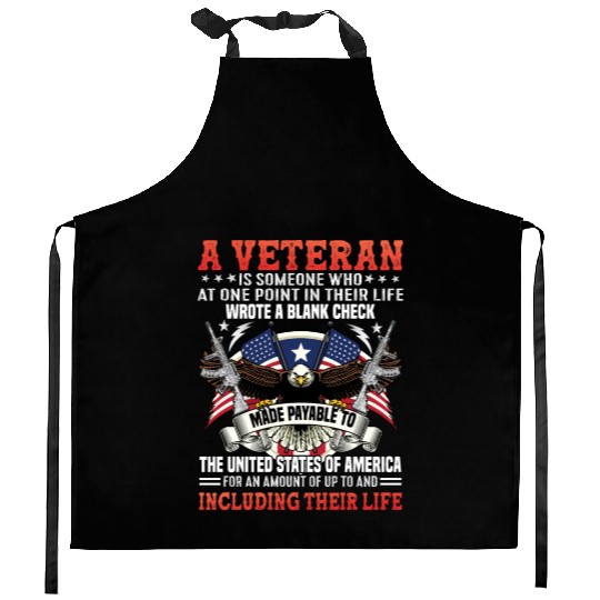 Veterans day celebration. Thank you veterans Kitchen Aprons