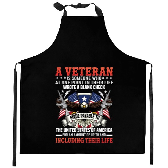 Veterans day celebration. Thank you veterans Kitchen Aprons