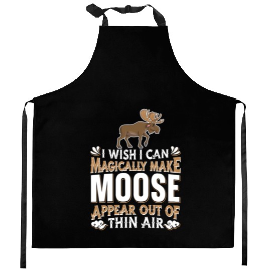 Moose Elk Hunting Kitchen Aprons