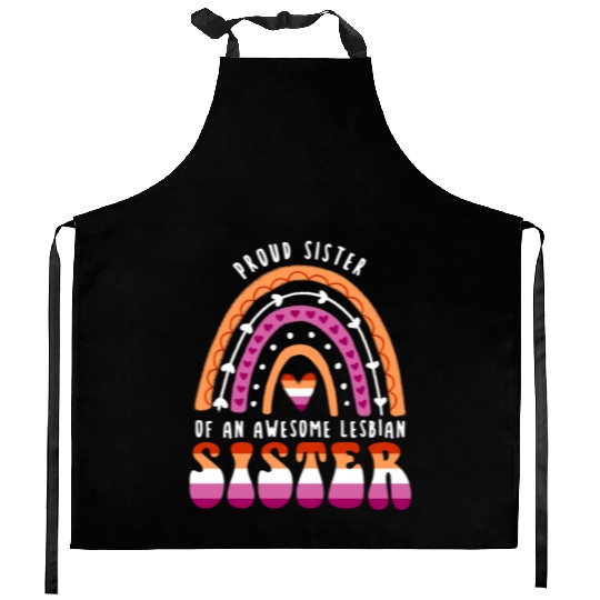 Proud Sister Awesome Lesbian Sister Kitchen Aprons