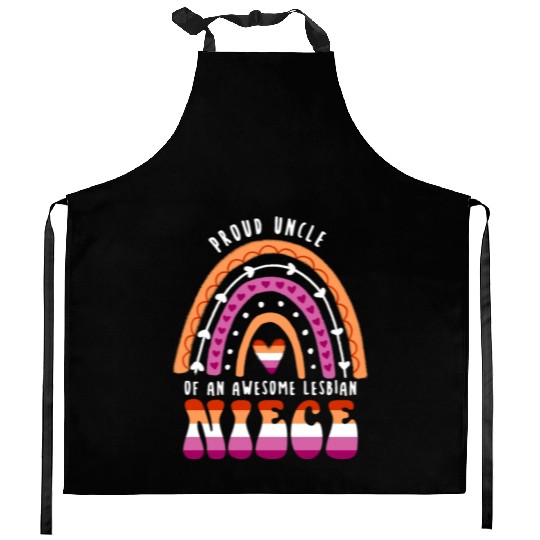 Proud Uncle Awesome Lesbian Niece Kitchen Aprons