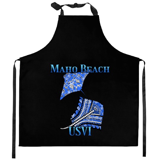 Maho Beach Vacation Tribal Stingrays Kitchen Aprons