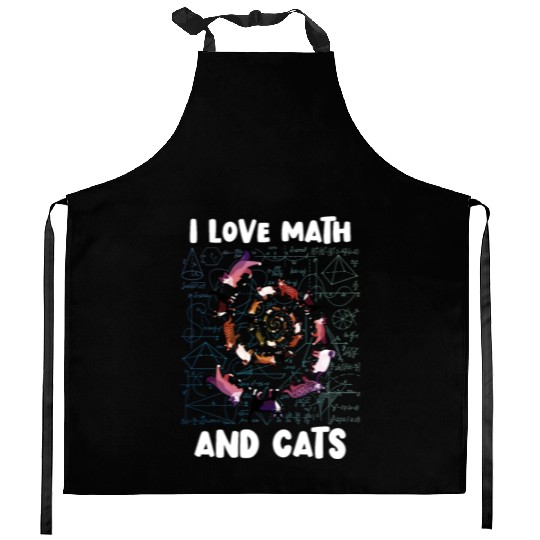 Math Kitty Cat I Love Math And Cats Mathematics Kitchen Aprons