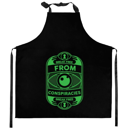Break free from conspiracies Anti Conspiracy Kitchen Aprons