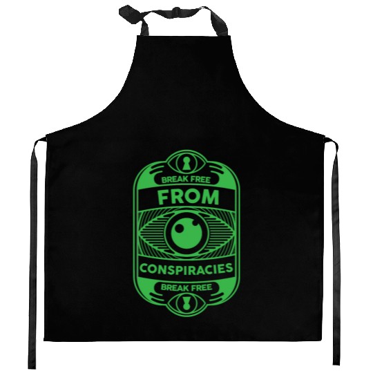 Break free from conspiracies Anti Conspiracy Kitchen Aprons